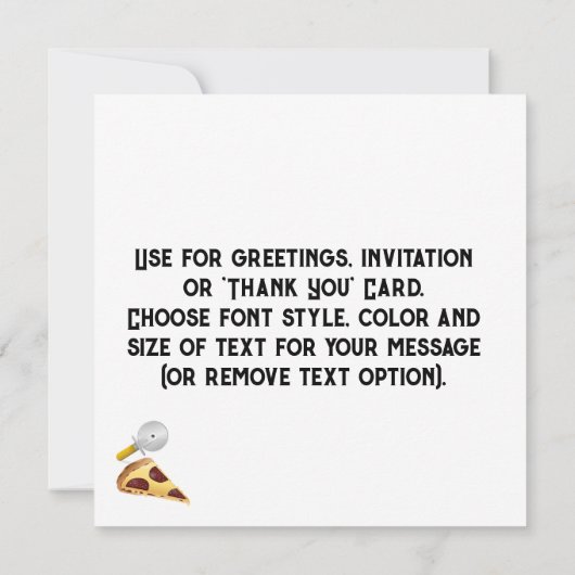 Pepperoni Pizza Day Einladung (Rückseite)