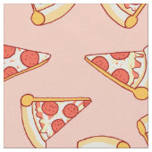 Pepperoni-Pizza, die Muster-Baumwollgewebe Stoff (Nahaufnahme)