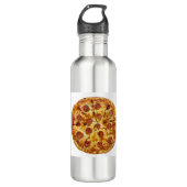 Pepperoni Pizza Edelstahlflasche (Vorderseite)