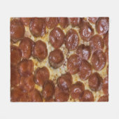 Pepperoni Pizza Fleecedecke (Vorderseite (Horizontal))