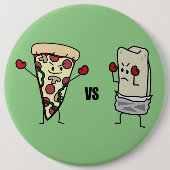 Pepperoni-Pizza GEGEN Burrito: Mexikaner gegen Button (Vorderseite)