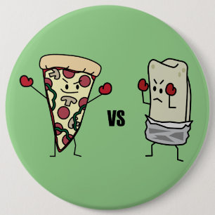 Pepperoni-Pizza GEGEN Burrito: Mexikaner gegen Button