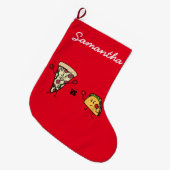 Pepperoni-Pizza GEGEN Taco: Mexikaner gegen Großer Weihnachtsstrumpf (Vorderansicht (hängend))