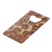 Pepperoni Pizza Geldbeutel Flaschenöffner (Vorderseite Schrägansicht)