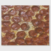 Pepperoni Pizza Geschenkpapier (Flach)