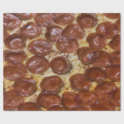 Pepperoni Pizza Geschenkpapier (Flach)