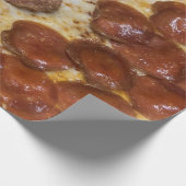 Pepperoni Pizza Geschenkpapier (Ecke)