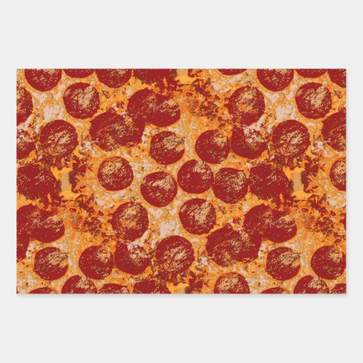 Pepperoni Pizza Geschenkpapier Set (Vorderseite 2)