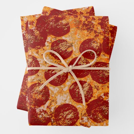 Pepperoni Pizza Geschenkpapier Set (Beispiel)