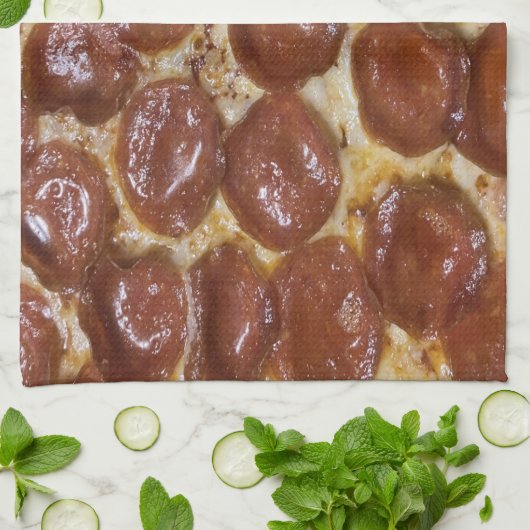 Pepperoni Pizza Geschirrtuch (Gefaltet)