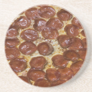 Pepperoni Pizza Getränkeuntersetzer