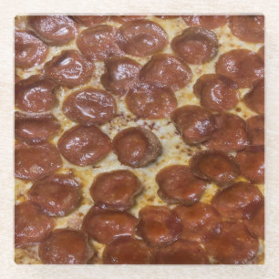 Pepperoni Pizza Glasuntersetzer