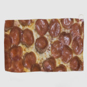 Pepperoni Pizza Golfhandtuch (Horizontal)
