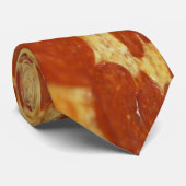 Pepperoni-Pizza-Herren-Schlips Krawatte (Gerollt)