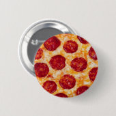 Pepperoni Pizza Hot und Yummy! Button (Vorne & Hinten)