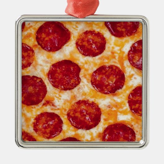 Pepperoni Pizza Hot und Yummy! Ornament Aus Metall (Vorne)