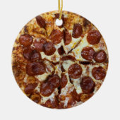 Pepperoni Pizza Keramik Ornament (Vorne)