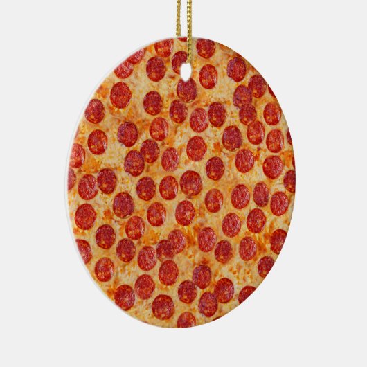Pepperoni Pizza Keramik Ornament (Rechts)