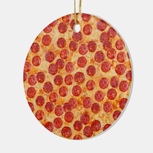 Pepperoni Pizza Keramik Ornament (Links)
