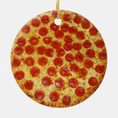 Pepperoni Pizza Keramik Ornament (Hinten)