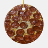 Pepperoni Pizza Keramik Ornament (Hinten)