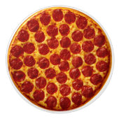 Pepperoni Pizza Keramikknauf (Vorderseite)