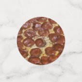 Pepperoni Pizza Konfetti (Klein Vorderseite)