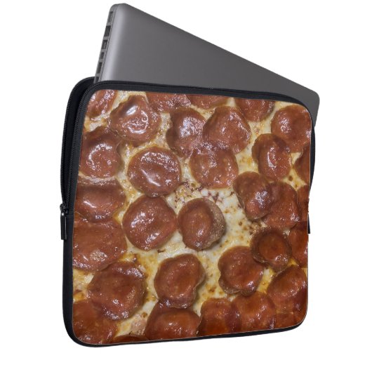 Pepperoni Pizza Laptopschutzhülle (Vorne Rechts)