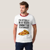 Pepperoni Pizza Liebe - Eine ernsthafte Beziehung T-Shirt (Vorne ganz)