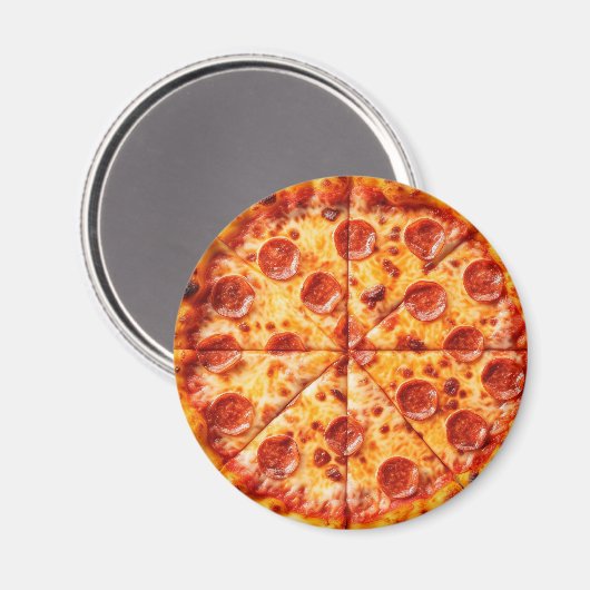Pepperoni Pizza Magnet (Vorderseite/Rückseite)
