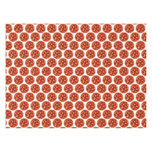 Pepperoni Pizza Muster Dinner Party Tischdecke (Vorderseite (Horizontal))