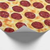 Pepperoni-Pizza-Muster Geschenkpapier (Ecke)