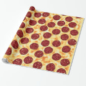 Pepperoni-Pizza-Muster Geschenkpapier (Ungerollt)