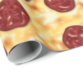 Pepperoni-Pizza-Muster Geschenkpapier (Rolleneckpunkt)