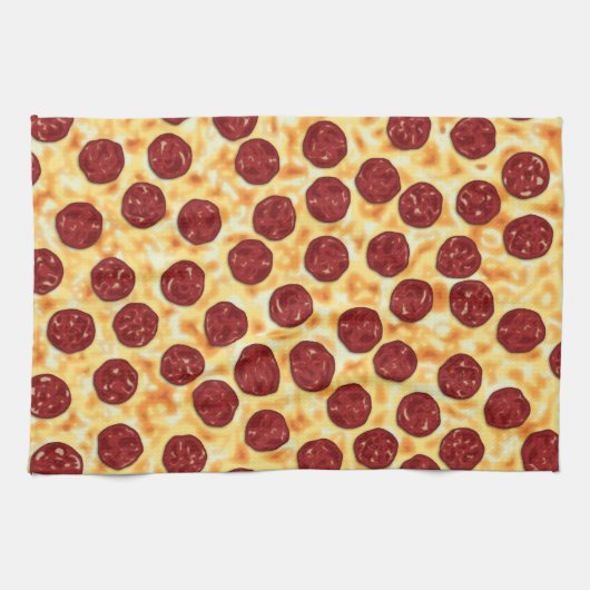 Pepperoni-Pizza-Muster Handtuch (Horizontal)