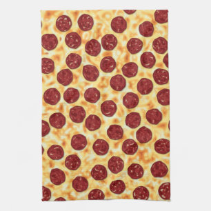 Pepperoni-Pizza-Muster Handtuch
