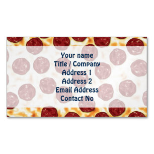 Pepperoni-Pizza-Muster Magnetische Visitenkarte