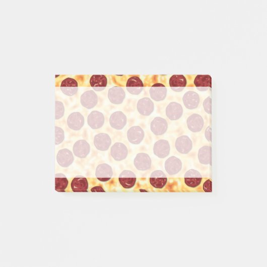 Pepperoni-Pizza-Muster Post-it Klebezettel (Vorderseite)