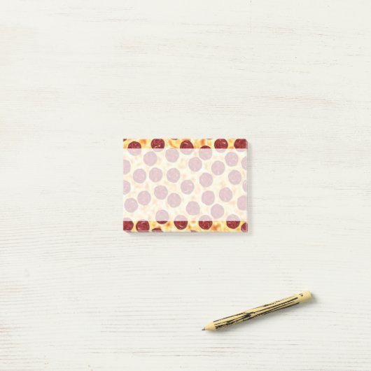 Pepperoni-Pizza-Muster Post-it Klebezettel (Auf Schreibtisch)