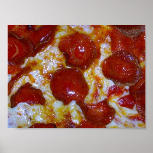 Pepperoni Pizza Nahes Poster (Vorne)