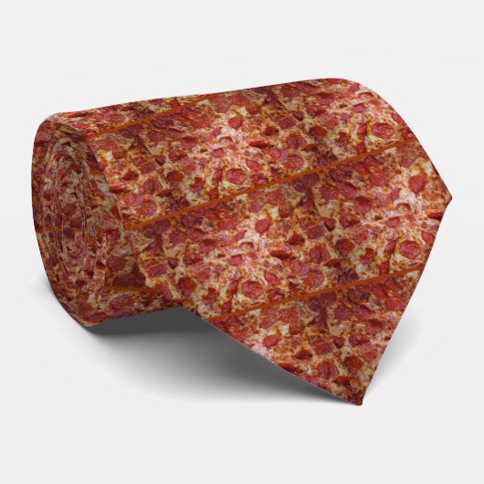 Pepperoni Pizza Necktie Krawatte (Gerollt)