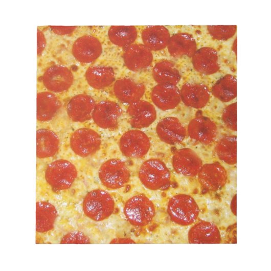 Pepperoni Pizza Notizblock (Vorderseite)