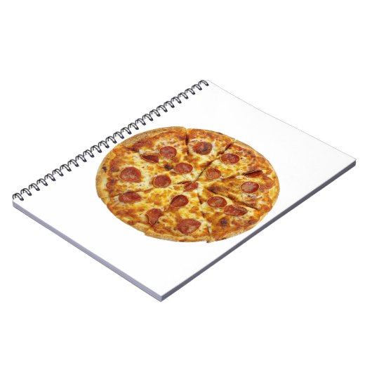 Pepperoni Pizza Notizblock (Linke Seite)