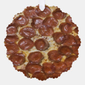 Pepperoni Pizza Ornament Karte (Vorderseite)