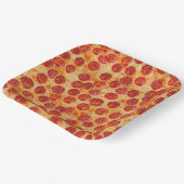 Pepperoni Pizza Pappteller (Gewinkelt)