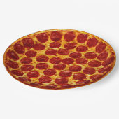 Pepperoni Pizza  Pappteller (Schrägansicht)