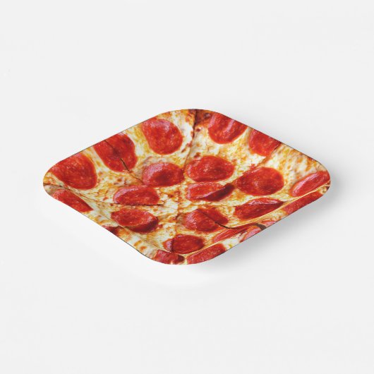 PEPPERONI PIZZA PAPPTELLER (Gewinkelt)