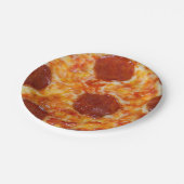 Pepperoni-Pizza Pappteller (Schrägansicht)