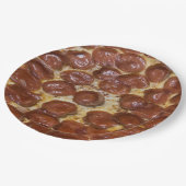 Pepperoni Pizza Pappteller (Schrägansicht)