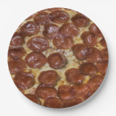 Pepperoni Pizza Pappteller (Vorderseite)